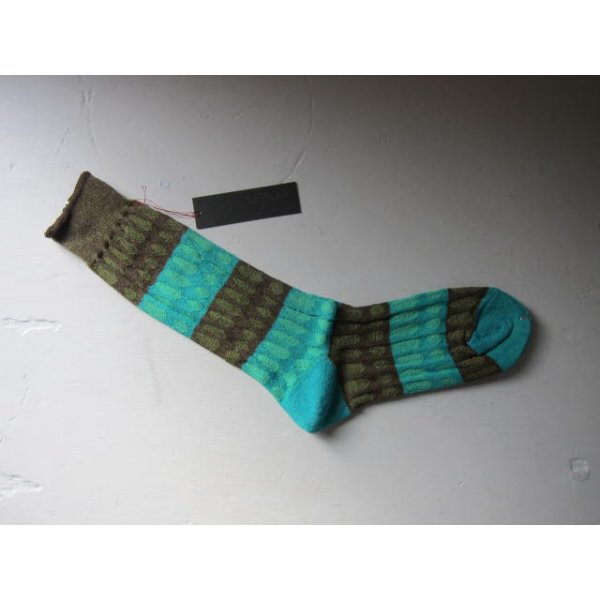 画像1: ayame' Wide stripy socks