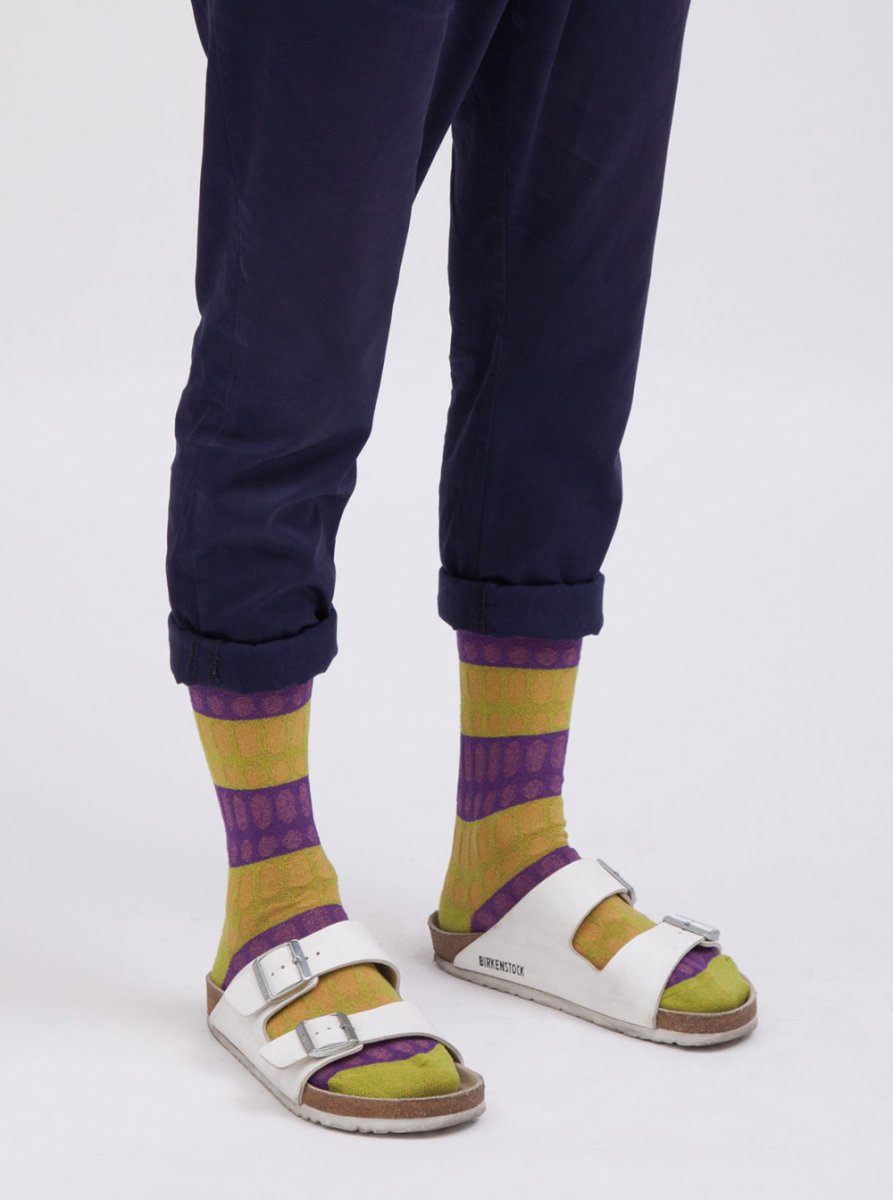 画像1: ayame' Wide stripy socks (1)
