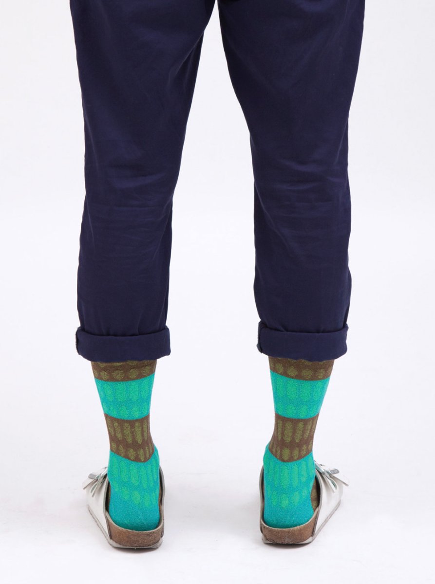 画像1: ayame' Wide stripy socks (1)