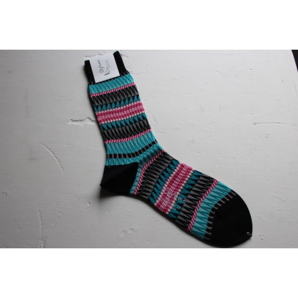 画像1: ayame' ギザギザノコギリ socks (men's)