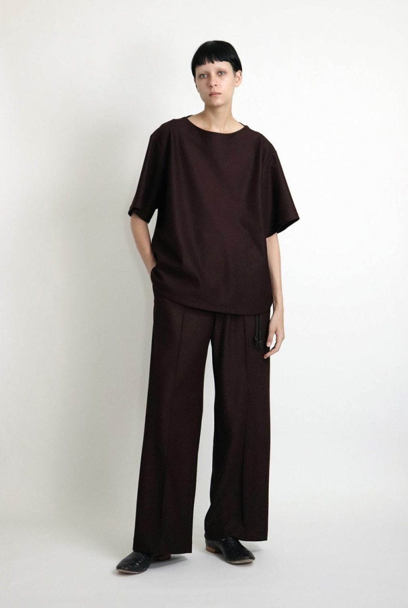 画像1: ETHOSENS Boat neck T-shirt (1)