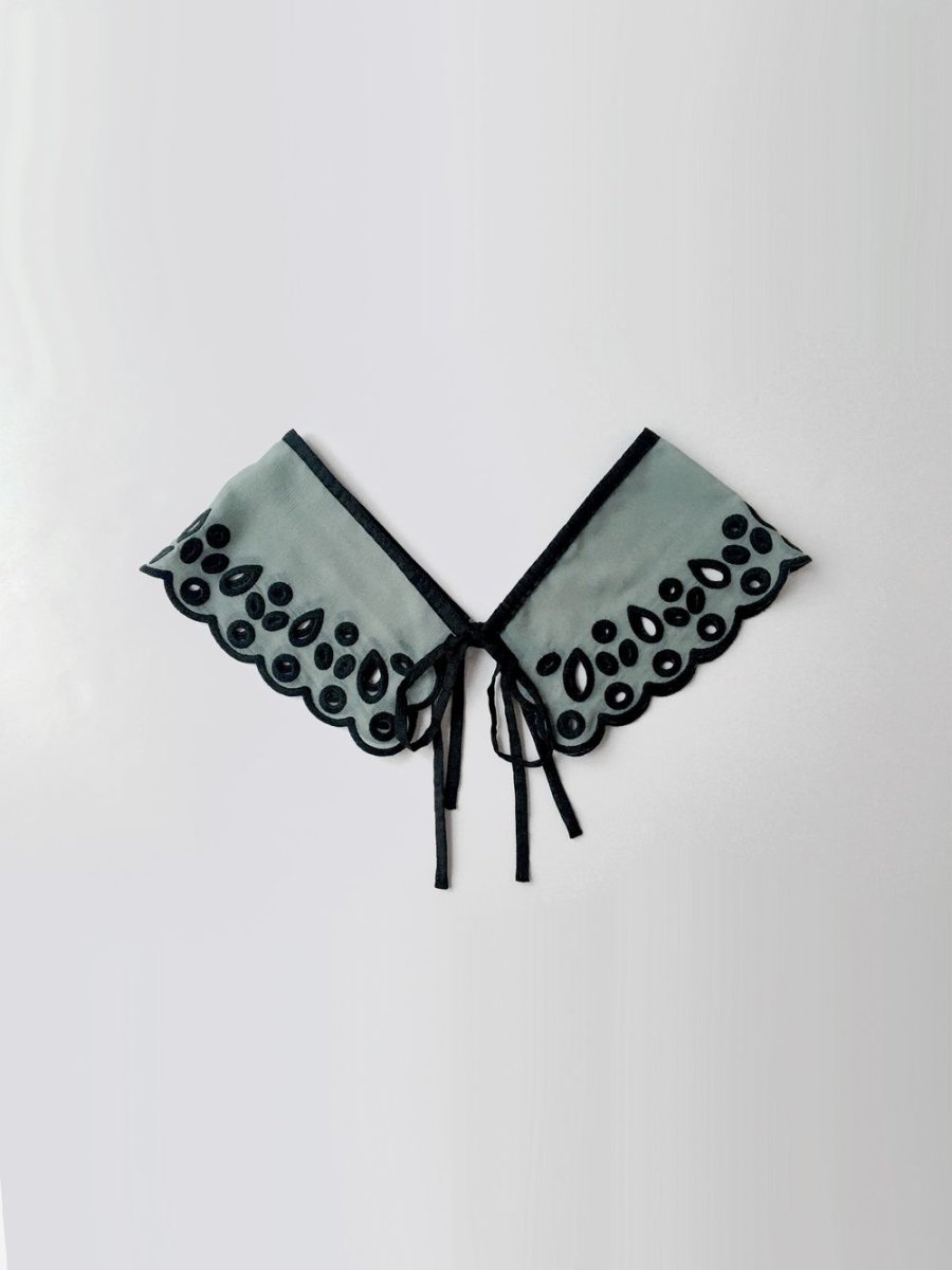 画像1: YUKI SHIMANE Embroidery Lace collar (1)