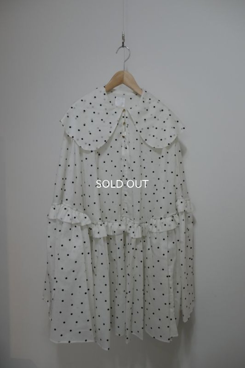 画像1: DECO depuis 1985 DOT PONCHO DRESS (1)