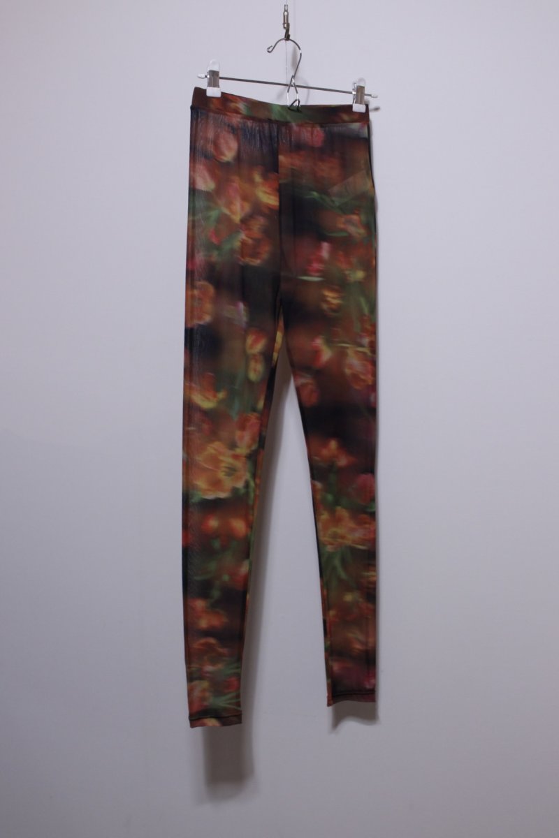 画像1: VIVIANO Printed Mesh Leggings (1)