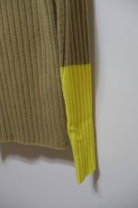 画像4: YUKI SHIMANE Two-Tone Rib knit top (4)