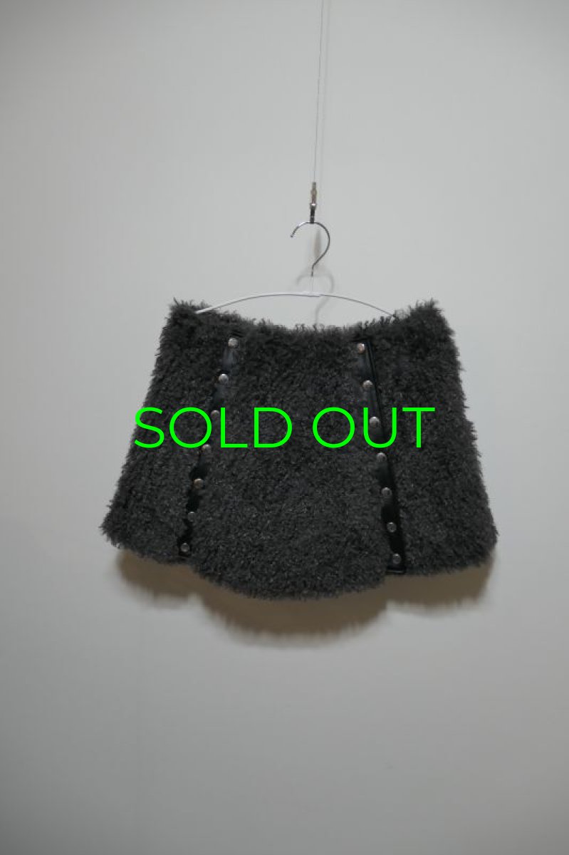 画像1: KISHIDAMIKI poodle fur mini skirt (1)