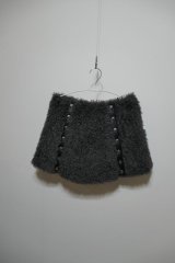 KISHIDAMIKI poodle fur mini skirt