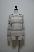 YUKI SHIMANE Shirring Border knit Pullover