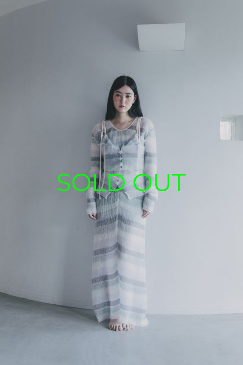 画像6: YUKI SHIMANE Shirring Border knit Bustier (6)