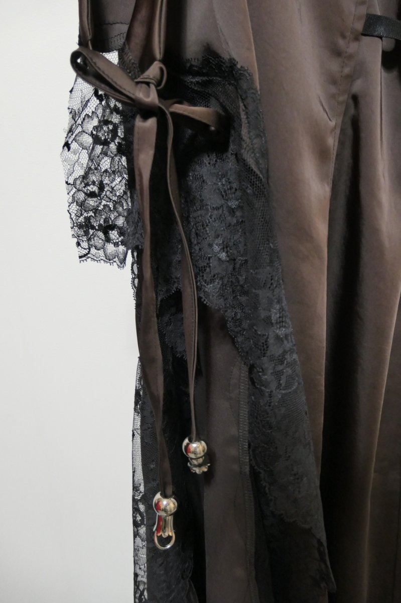 画像4: KISHIDAMIKI half lingerie wrap dress (4)