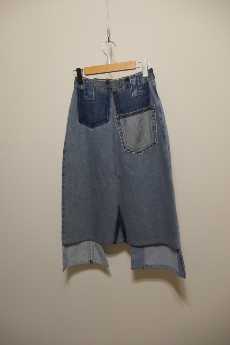 画像7: masao shimizu 再構築デニムスカート (7)