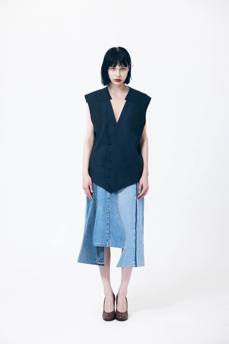 画像2: masao shimizu 再構築デニムスカート (2)