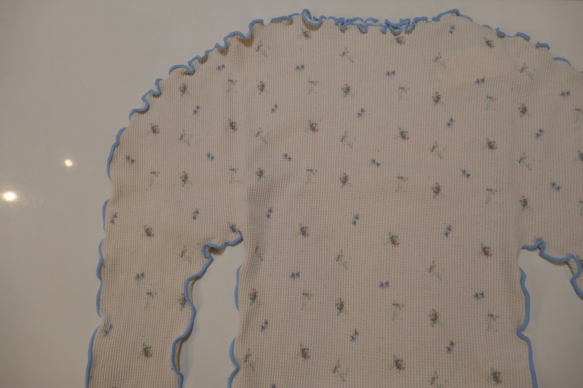 画像1: DECO depuis1985 WAFFLE PRINT UNEUNE TOPS (1)
