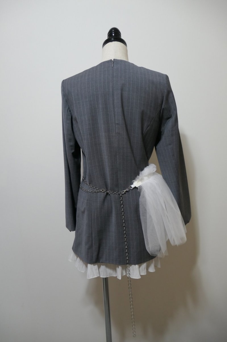 画像2: KISHIDAMIKI tulle chain belt(short) (2)