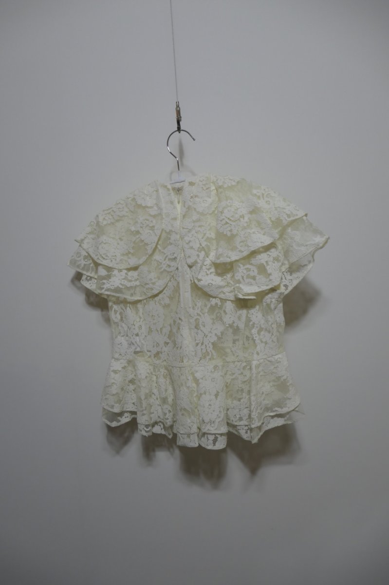 画像3: VIVIANO Double Collar Lace Top  (3)
