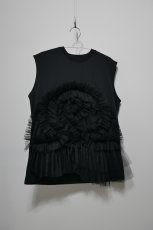 画像1: VIVIANO  Tulle Sleeveless T-Shirt (1)