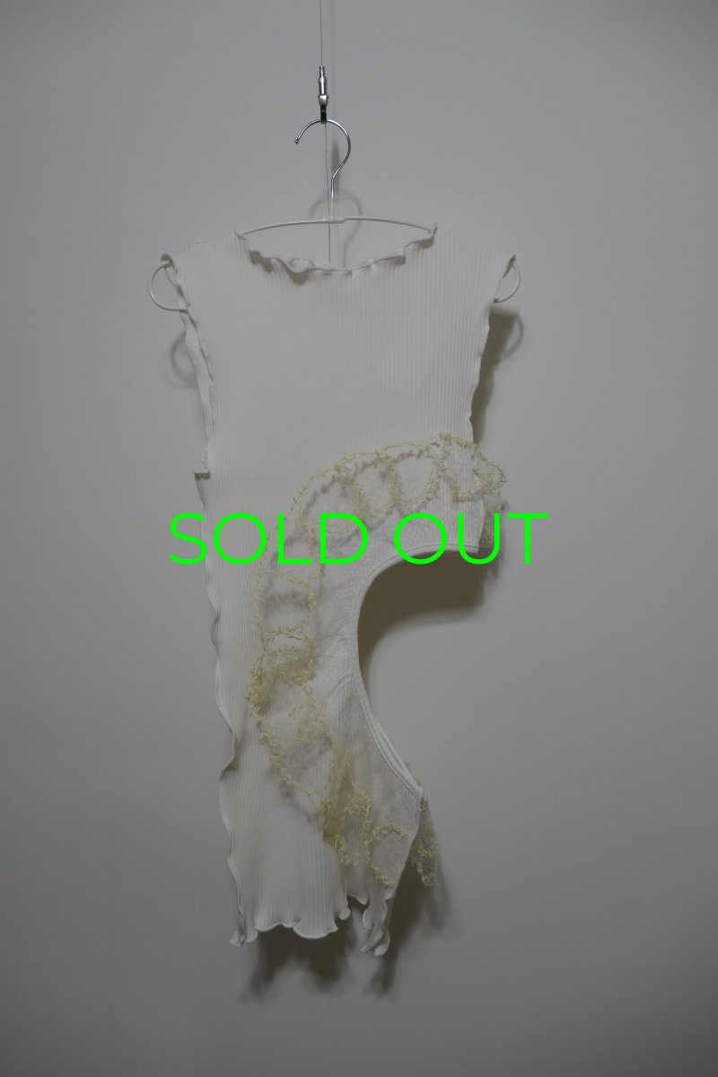 画像1: DECO depuis1985　SIDE HOLE LACE TOPS (1)