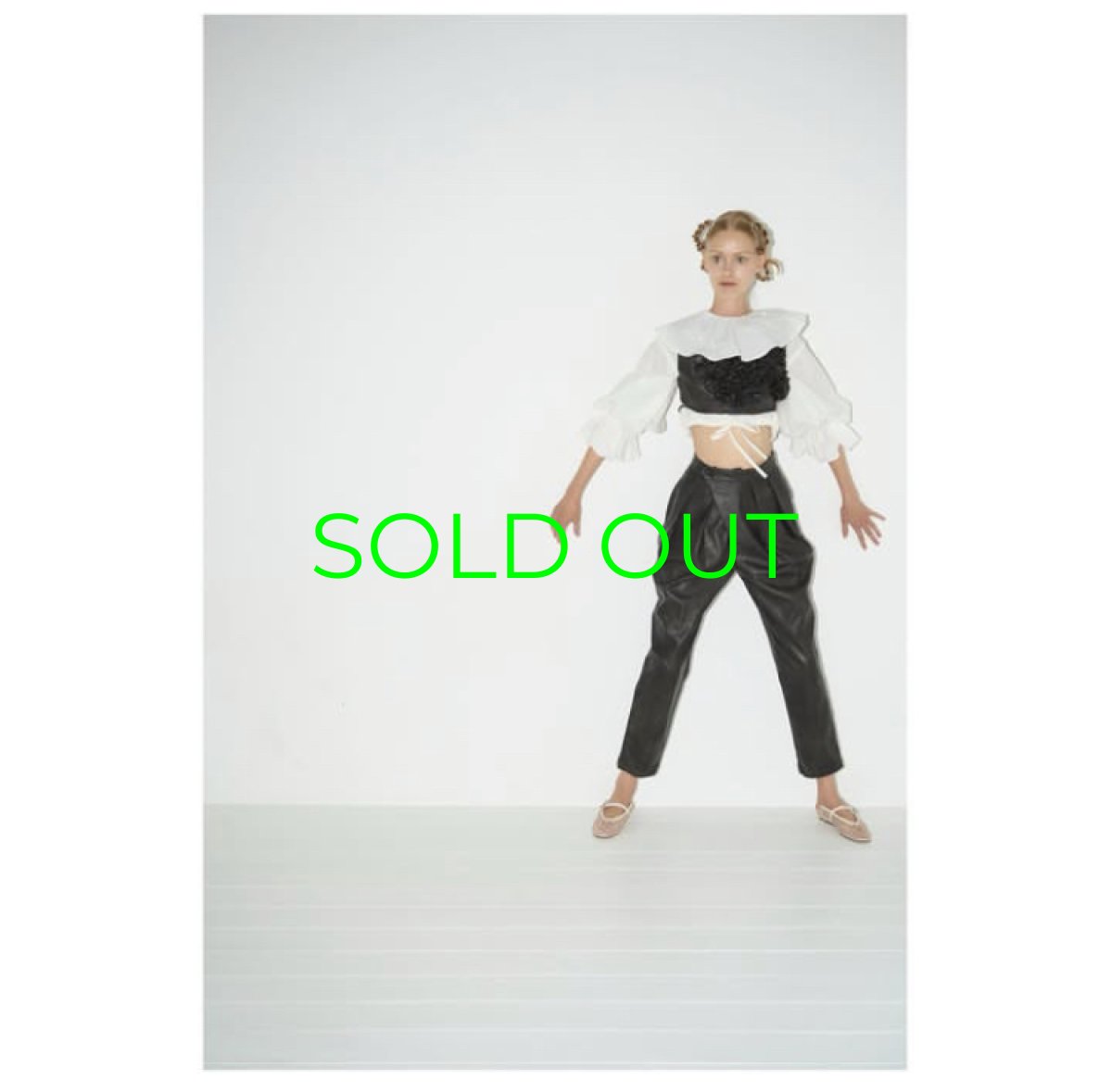 画像3: DECO depuis1985 FAKE LEATHER FRILL VEST (3)