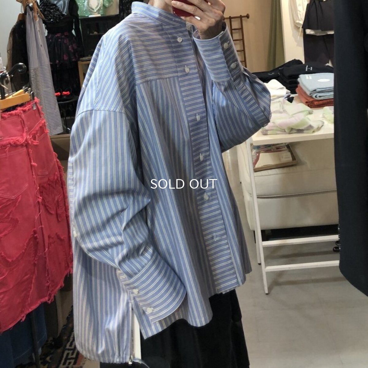 画像10: tactor big gathered line shirt (10)