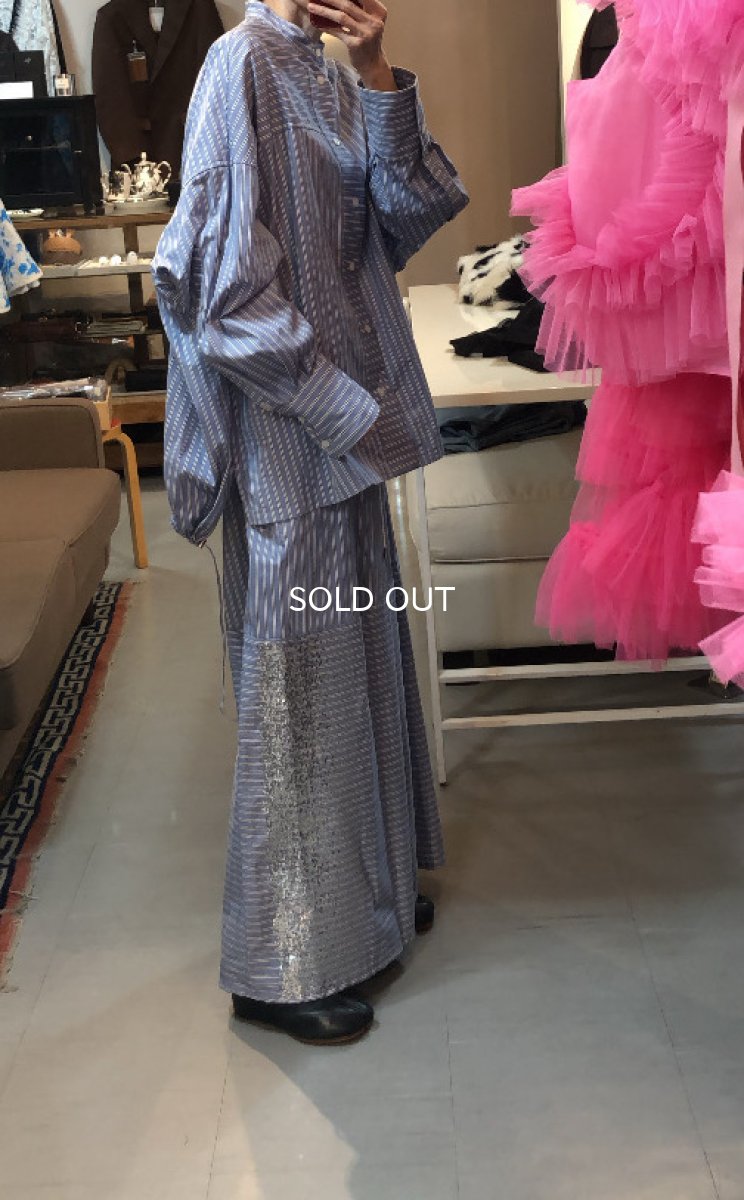 画像11: tactor big gathered line shirt (11)