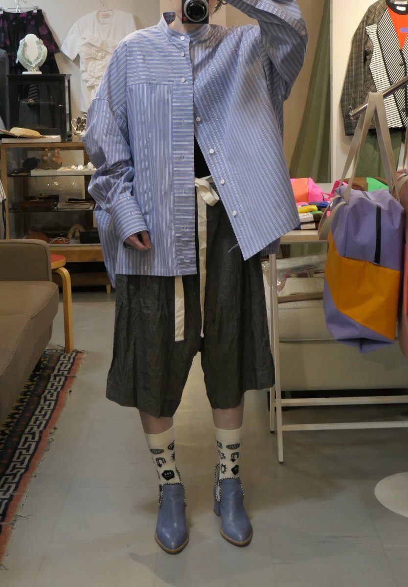 画像7: tactor big gathered line shirt (7)