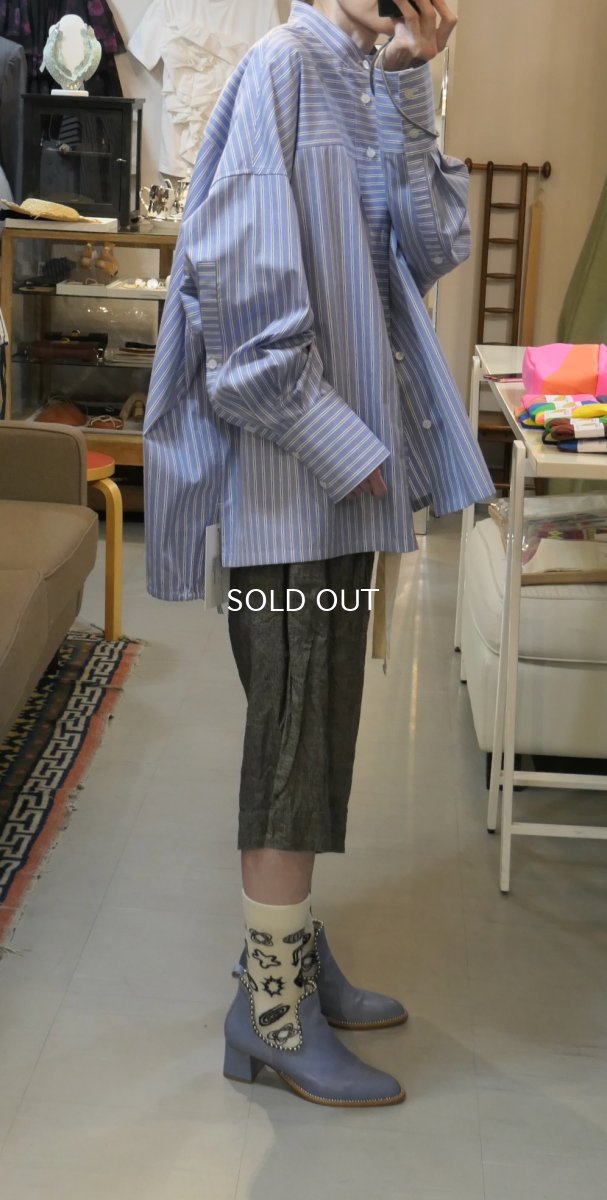 画像8: tactor big gathered line shirt (8)