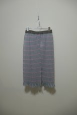 画像1: YUKI SHIMANE Shirring Border-Knit Skirt (1)
