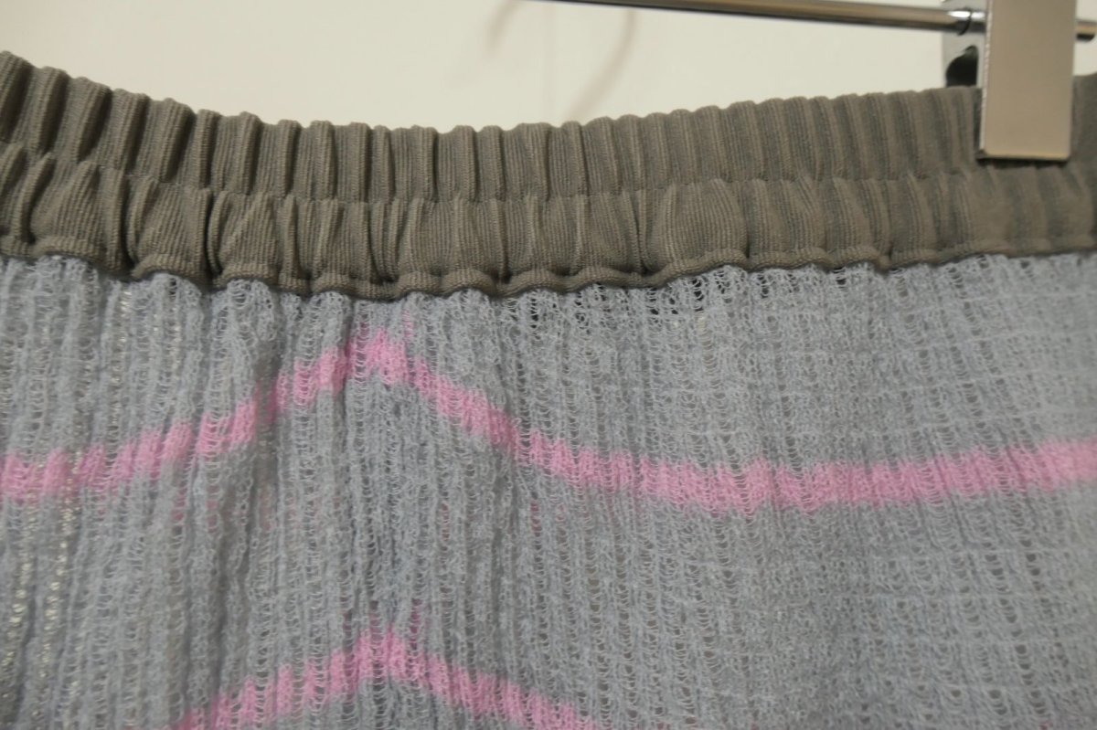 画像2: YUKI SHIMANE Shirring Border-Knit Skirt (2)