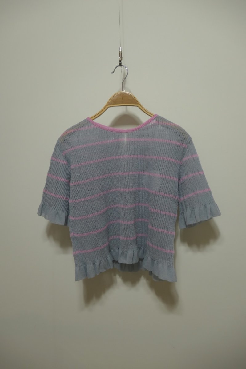 画像1: YUKI SHIMANE Border Knit Wide top (1)