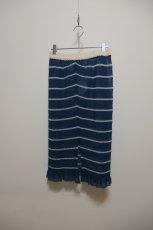 画像1: YUKI SHIMANE Shirring Border-Knit Skirt (1)