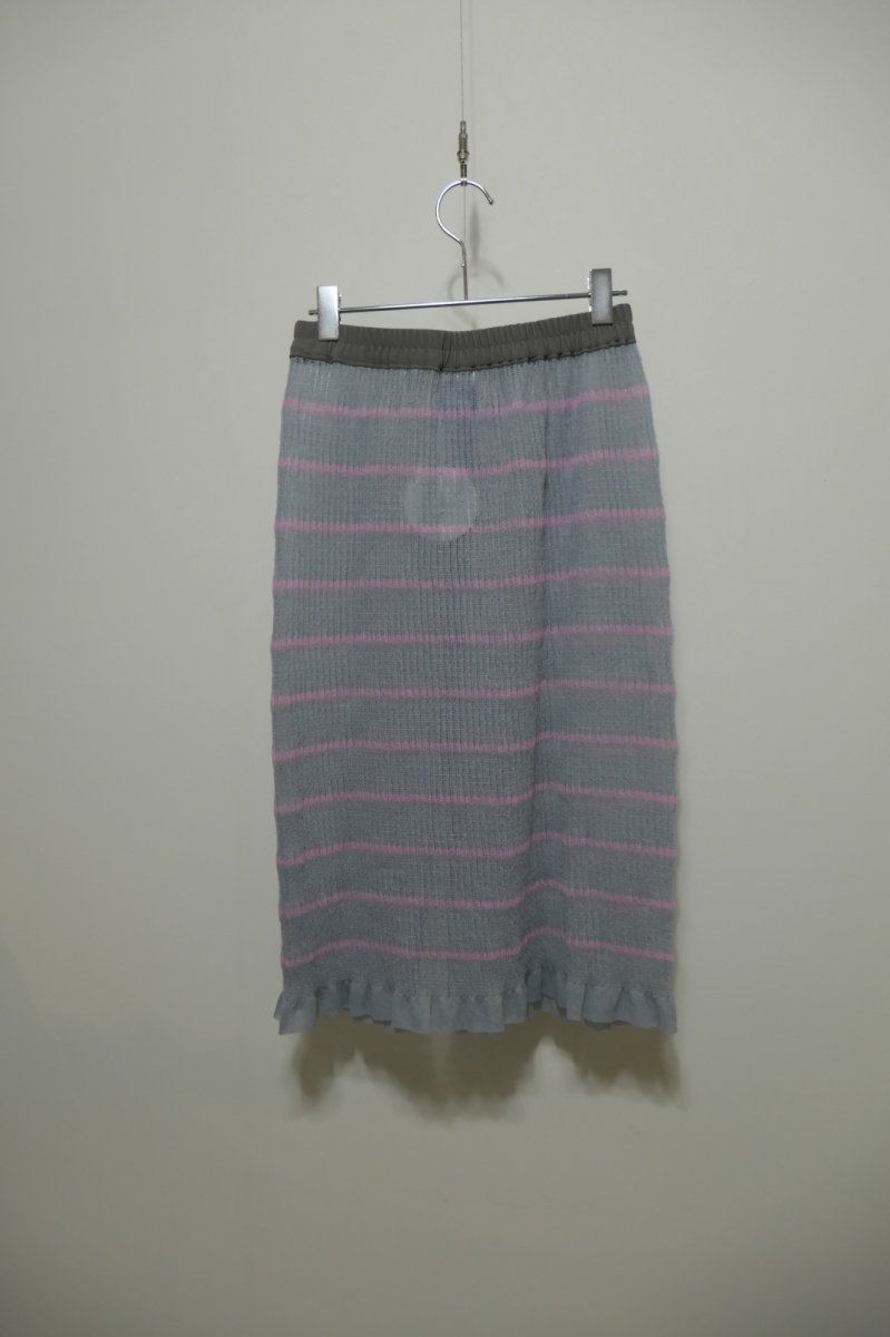画像4: YUKI SHIMANE Shirring Border-Knit Skirt (4)