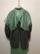画像4: VIVIANO Sequins Cropped Shirt (4)