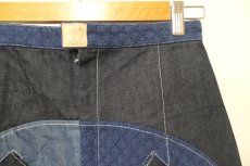 画像2: DECO depuis1985 SASHIKO MIX DENIM SKIRT (2)