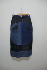 画像1: DECO depuis1985 SASHIKO MIX DENIM SKIRT (1)