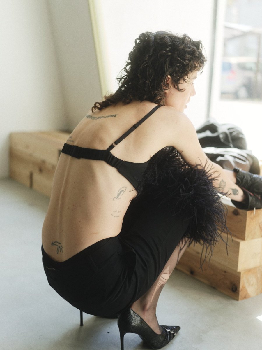 画像6: KISHIDAMIKI ostrich feather bra (6)