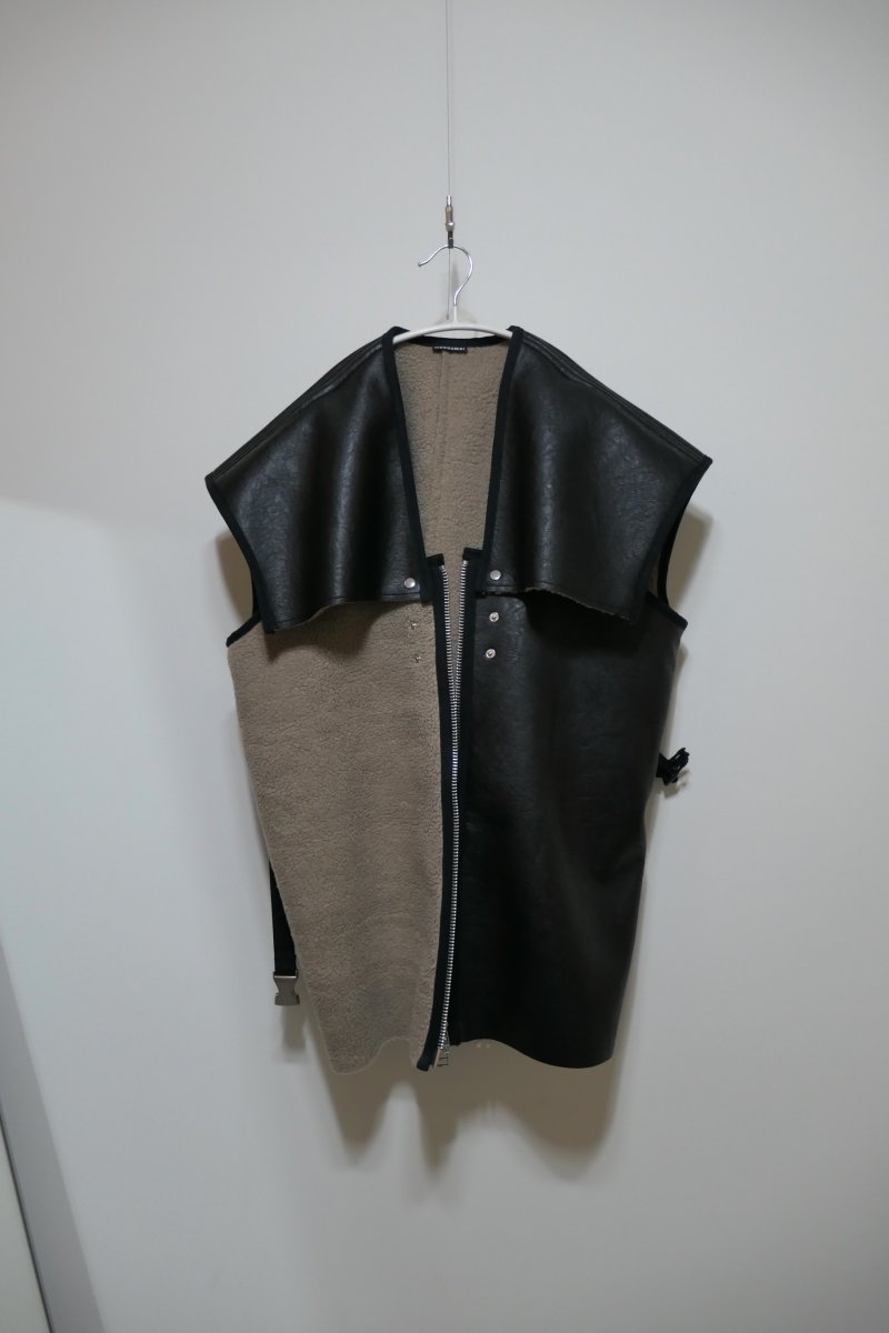 画像3: KISHIDAMIKI "borrow"shearling leather vest (3)