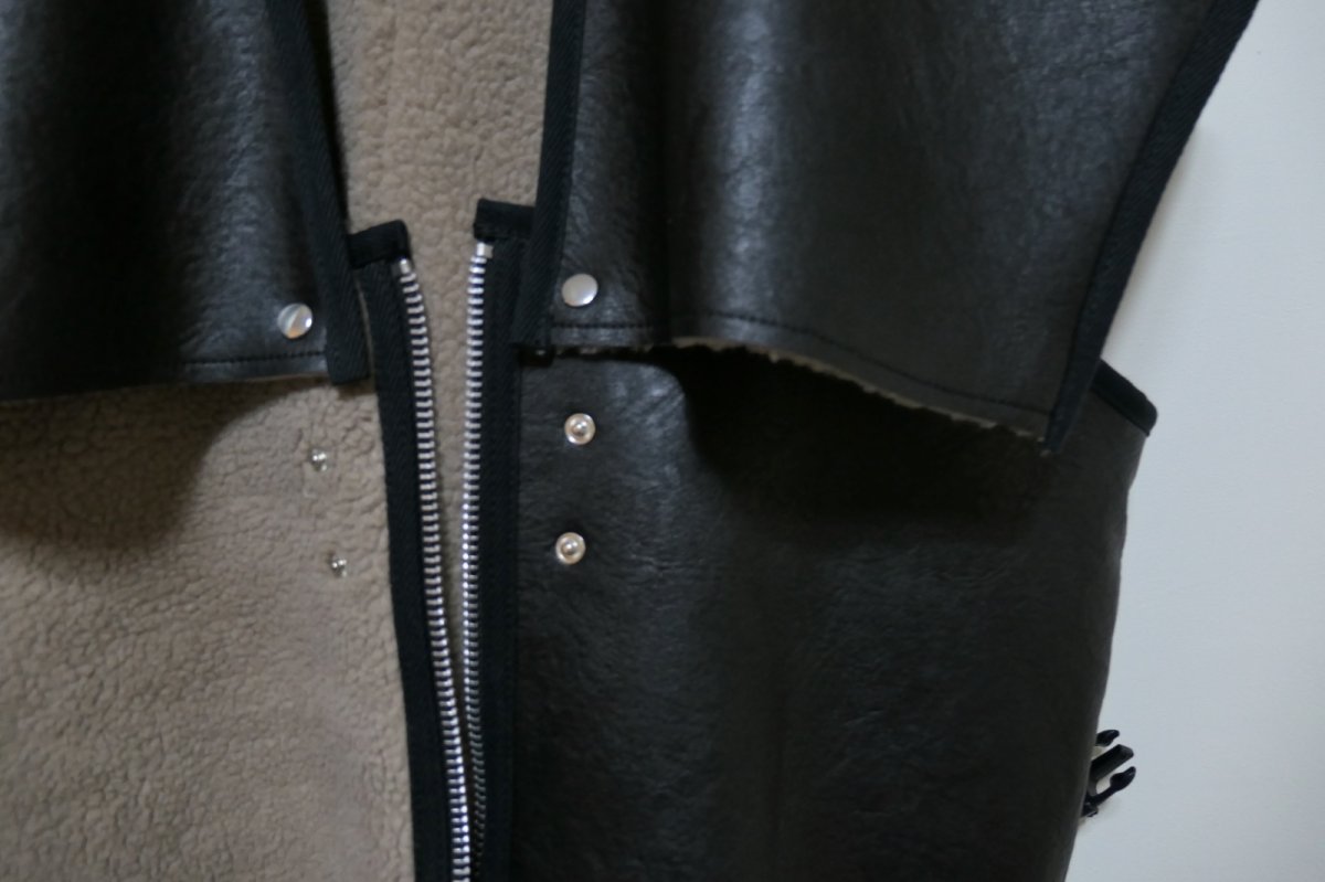 画像4: KISHIDAMIKI "borrow"shearling leather vest (4)