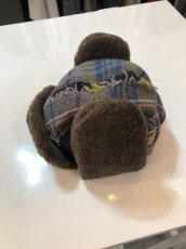 画像1: STOF FRINGE WOOL CHECK RUSSIAN CAP (1)