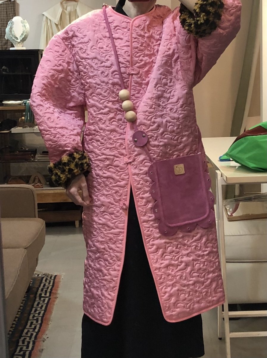 画像6: DECO depuis1985 BOTANICAL QUILT LONG COAT (6)