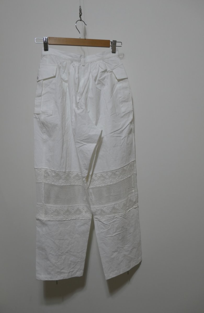 画像7: DECO depuis1985 COTTON LINEN DYED HORSE CLOTH LACE PANTS (7)