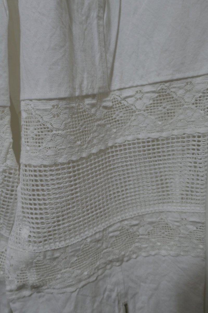 画像5: DECO depuis1985 COTTON LINEN DYED HORSE CLOTH LACE PANTS (5)