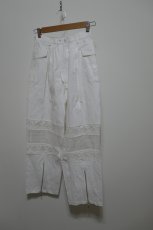 画像2: DECO depuis1985 COTTON LINEN DYED HORSE CLOTH LACE PANTS (2)