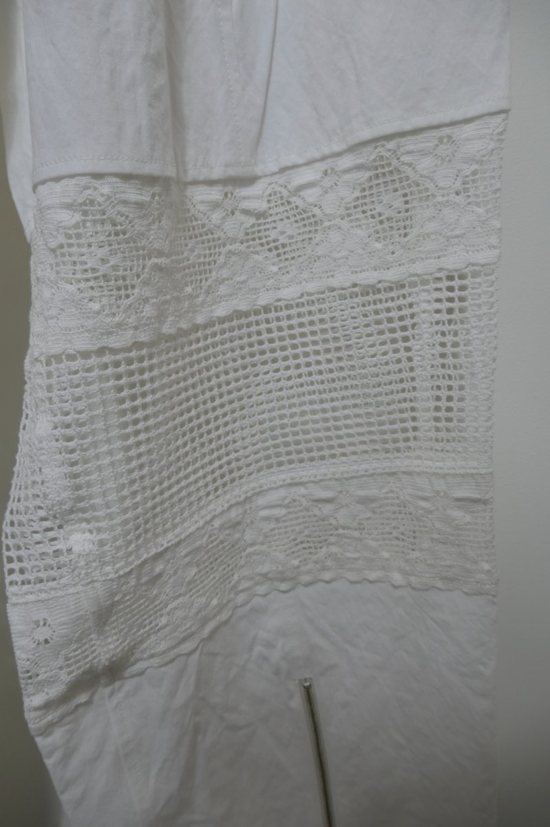 画像3: DECO depuis1985 COTTON LINEN DYED HORSE CLOTH LACE PANTS (3)