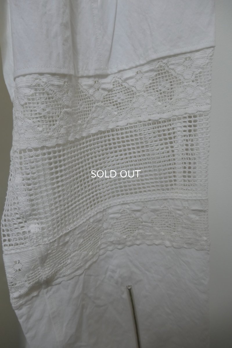画像3: DECO depuis1985 COTTON LINEN DYED HORSE CLOTH LACE PANTS (3)