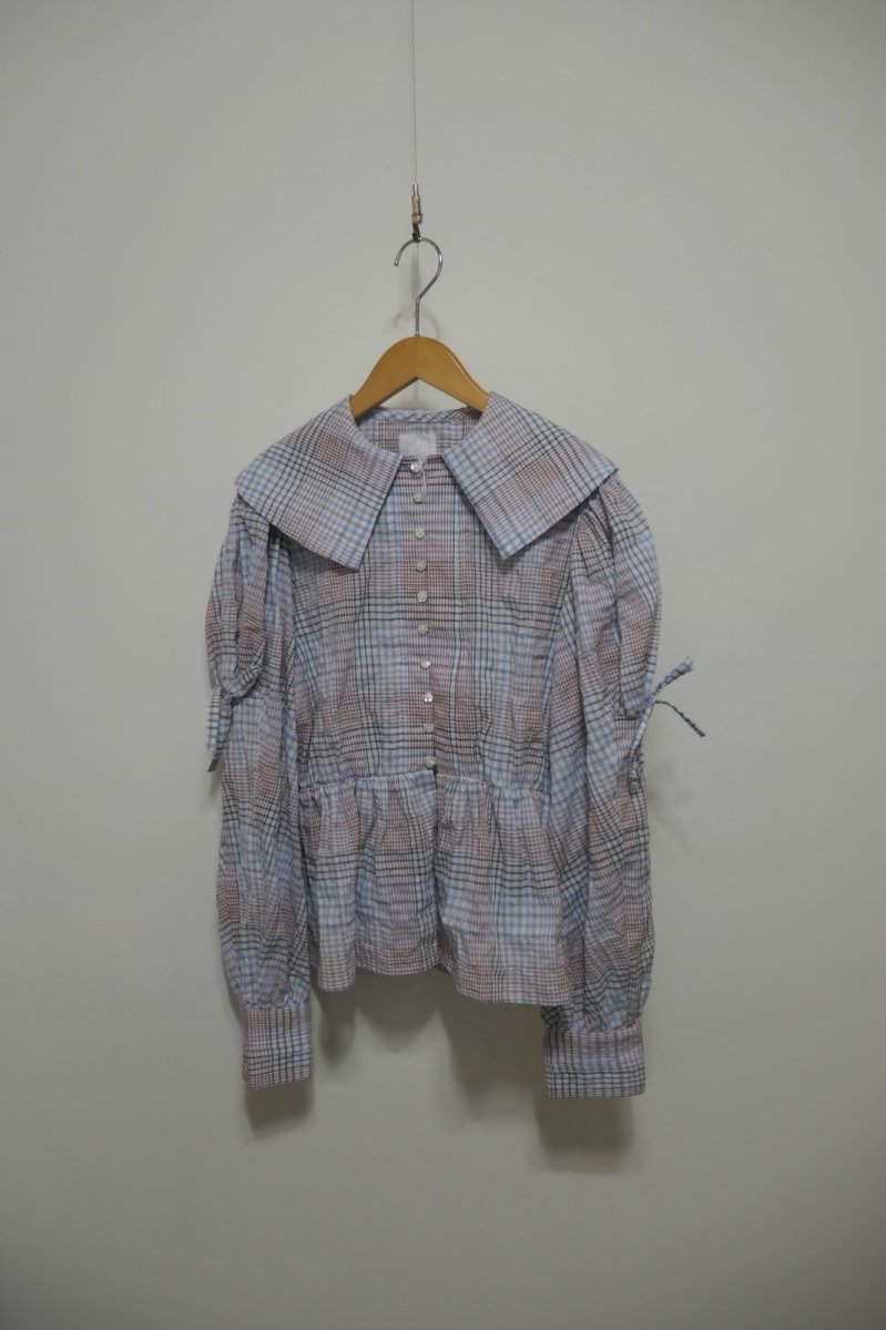 画像2: DECO depuis1985 MADRAS CHECK BLOUSE (2)