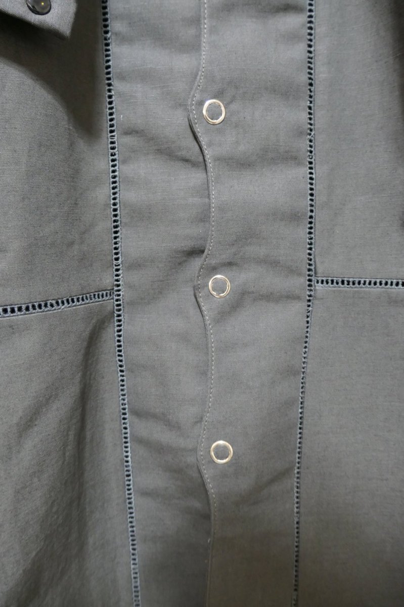 画像4: DECO depuis1985 COTTON LINEN DYED HORDE CLOTH STUDS SHIRTS (4)