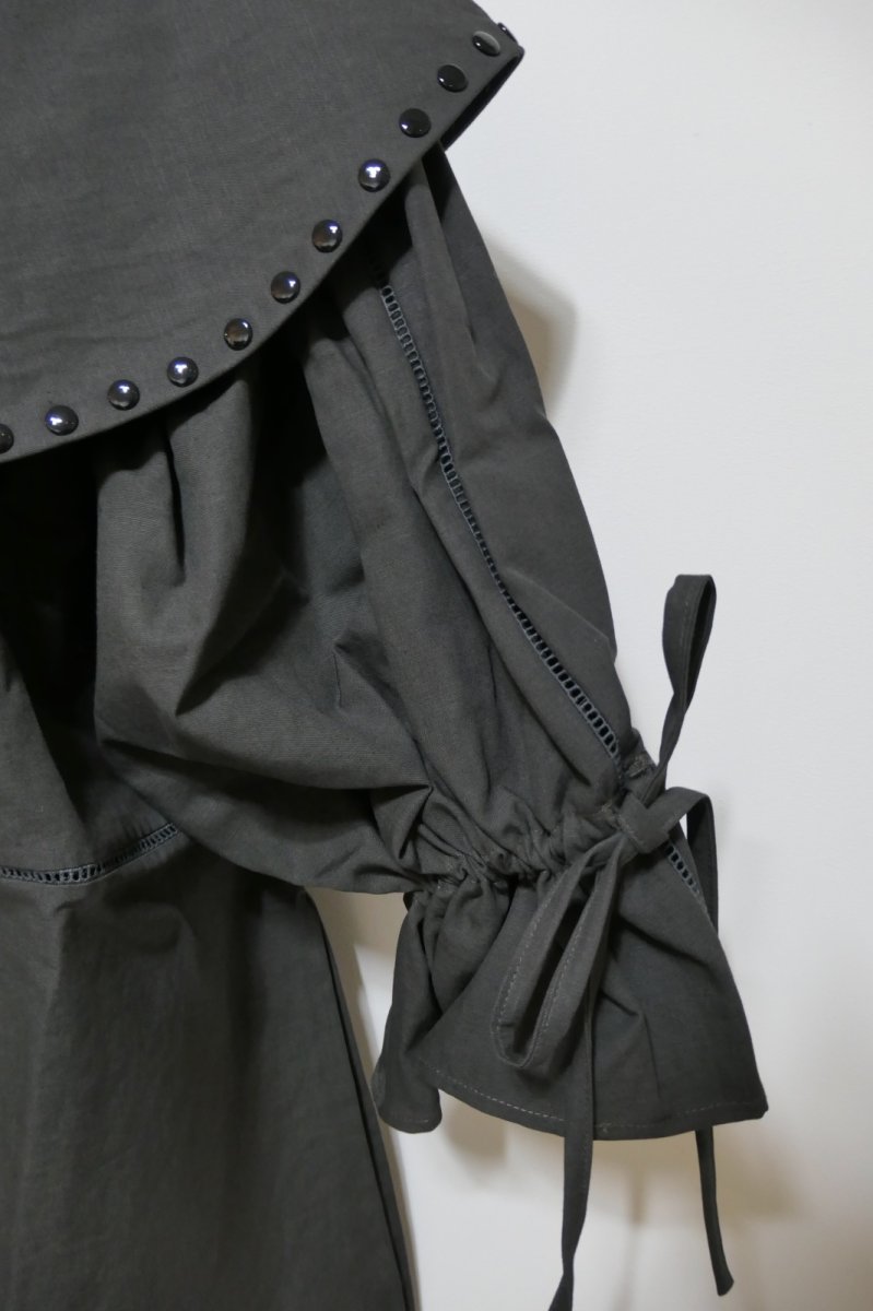 画像7: DECO depuis1985 COTTON LINEN DYED HORDE CLOTH STUDS SHIRTS (7)