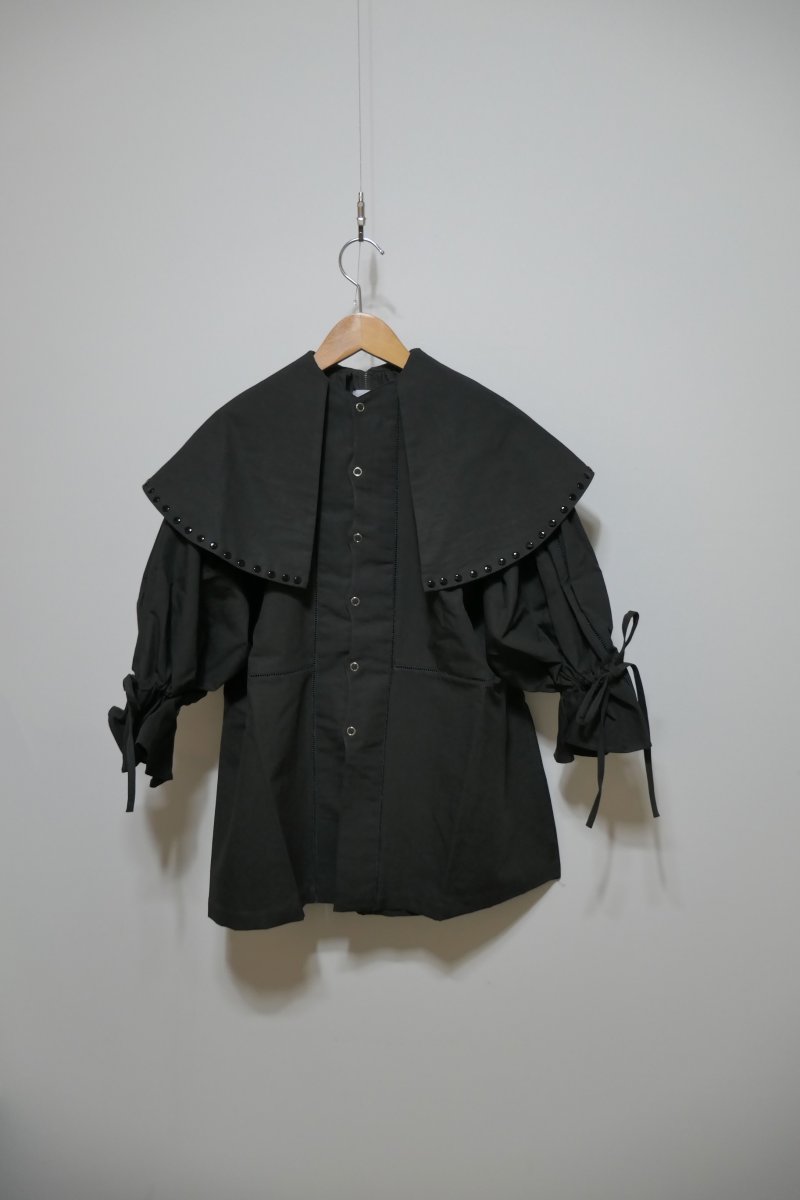 画像1: DECO depuis1985 COTTON LINEN DYED HORDE CLOTH STUDS SHIRTS (1)