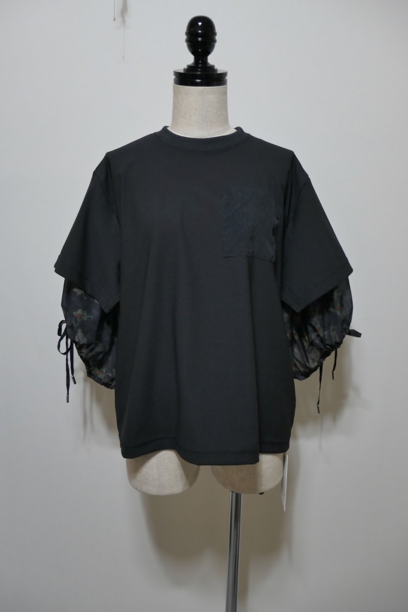 画像1: tactor gathered sleeve t-shirt (1)