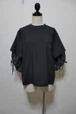 画像1: tactor gathered sleeve t-shirt (1)
